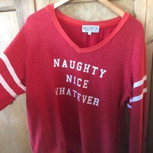 Wildfox V-neck Holiday Sweatshirt